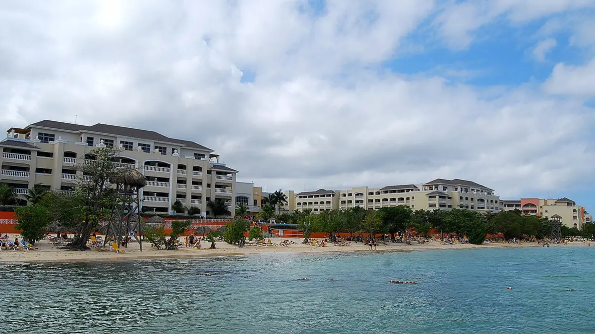 Resort beach at Rose Hall, Montego Bay